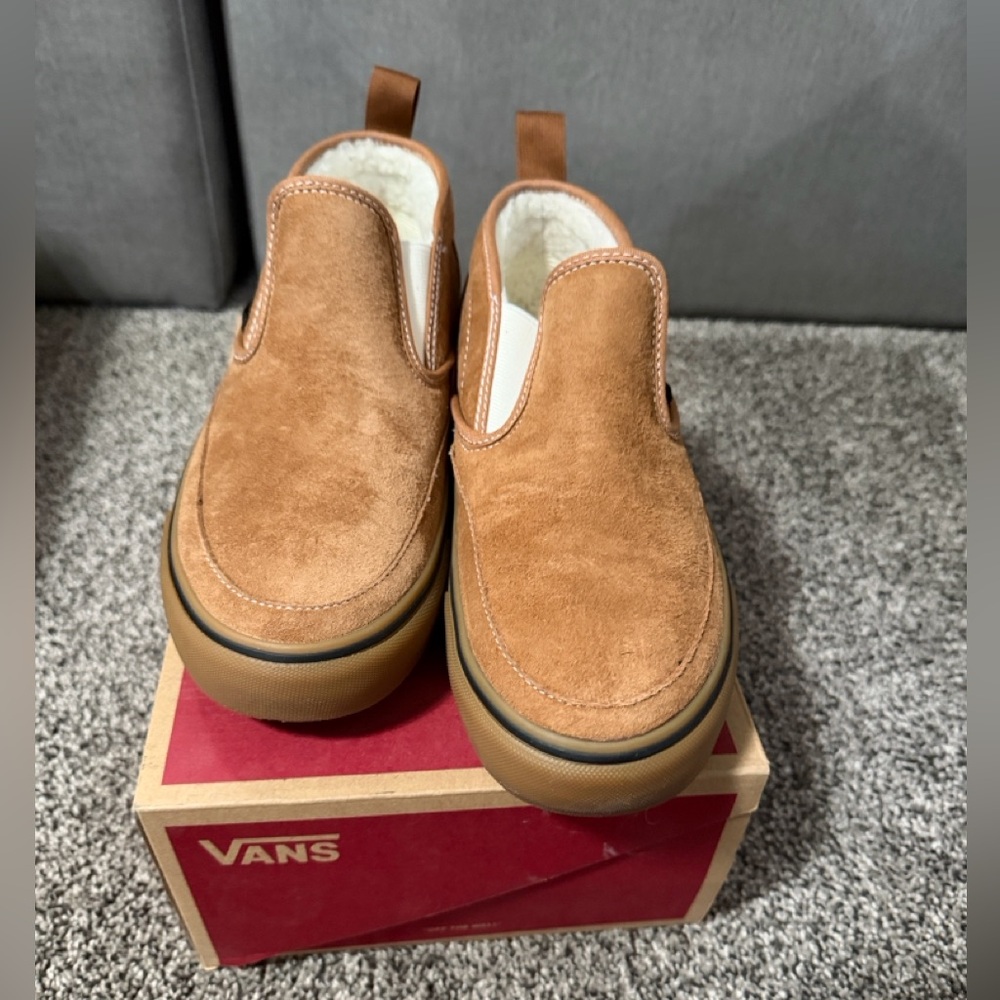 Vans Tan Suede Slip-On Loafers